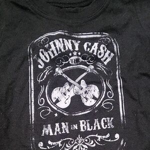 Johnny Cash Black Graphic T-Shirt